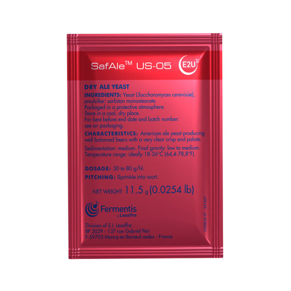 Safale US-05 Homebrew Yeast