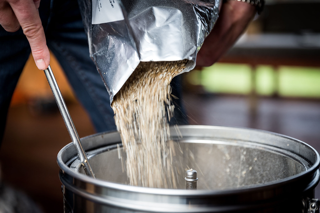 Adding ingredients to a Grainfather