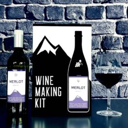 Dark Rock Merlot Wine + 30 Bottle Labels