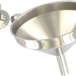 14cm Funnel with Straining disc - Stainless Steel