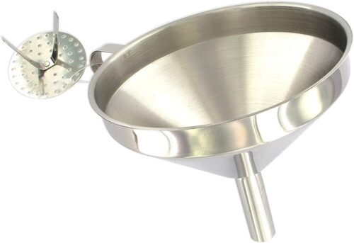 14cm Funnel with Straining disc - Stainless Steel