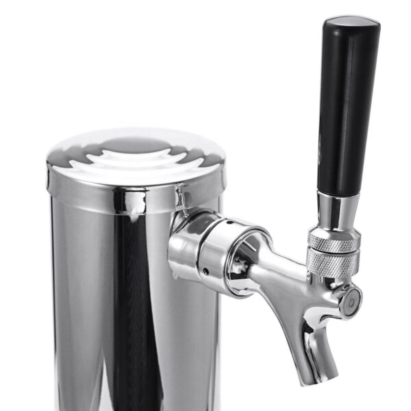 Draft Beer Tower - Chrome Single Faucet