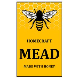 self adhesive Mead bottle label