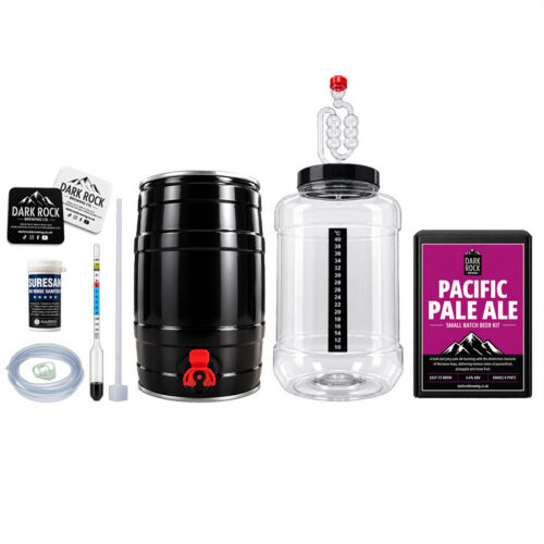 Dark Rock small batch homebrew beer starter kit with party keg - pacific pale ale
