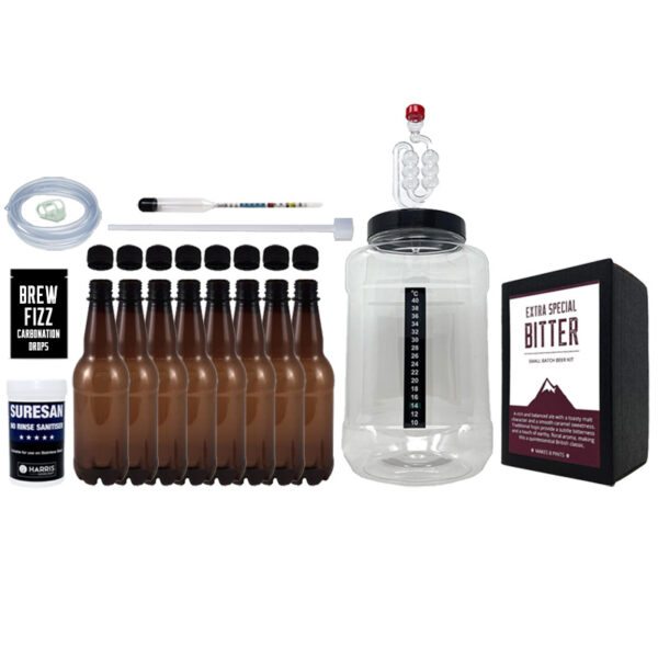 Dark Rock small batch extra special bitter starter kit with bottles