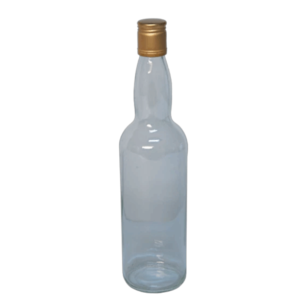 New glass 70cl spirit bottle with screw cap