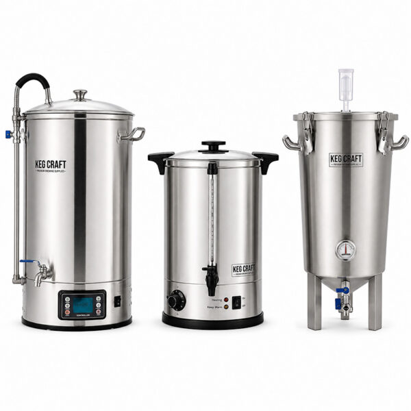 Keg Craft Brewing System, Sparge Water Heater and Conical Fermenter Complete Homebrew Microbrewery