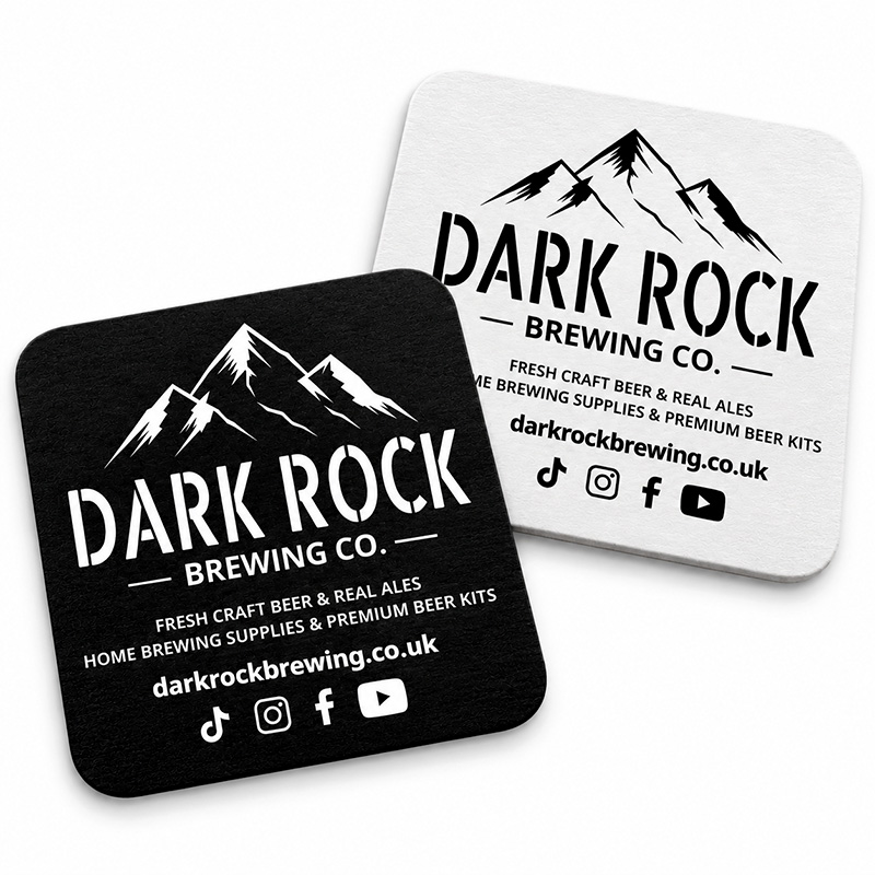 Dark Rock Dual Sided Beer Mat - Dark Rock Brewing Dark Rock Dual Sided Beer Mat